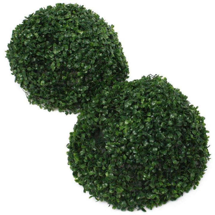 Plastic Green Conifer Topiary Ball Grass Boxwood Hanging Garden ...