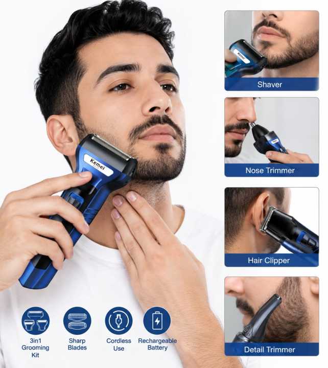 Kemei%20KM-6330%20Professional%203-in-1%20Electric%20Hair%20Clipper%20&%20Grooming%20Kit%20-%20Image%203