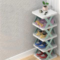 Vertical Shoe Rack - Big Size 5 Tier Shoe Rack Space Saving for Entryway Bedroom Living Room (30x28x17.5cm).