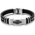 Stainless Steel Bracelet Men Wrist Band Black Link Punk Wristband Stylish Gift.