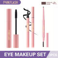 Erya PINKFLASH The Hottest Beauty Makeup Set 3pcs Set Mascara + Eyeliner + Eyebrow pencil / Eyelash curler Day And Night Waterproof Eye Makeup Set. 