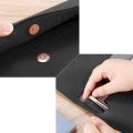 PU Leather A4 File Folder Document Holder Waterproof (Black). 