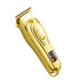 HTC AT-176 Fully Golden Metal Body Rechargeable Hair Clipper. 