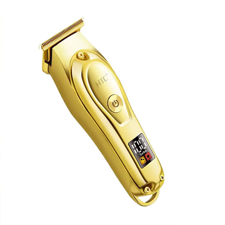 HTC AT-176 Fully Golden Metal Body Rechargeable Hair Clipper