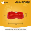 Double Bowls Pet Food Water Feeder Automatic Pet Feeding Bowl for Dog Cat Puppy Rabbit.