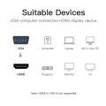Vention VGA to HDMI Adapter 1080P VGA Male to HDMI Female Converter Cable With Audio USB Power for Laptop Desktop TV Monitor Projector PS4/3 HDTV VGA HDMI Converter. 