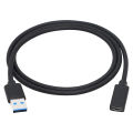 USB 3.0 Type-A Male To Type-C Female Converter Data Cable Charger Adapter for USB-A Port Connect with USB-C Device Black. 