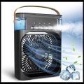 Air Cooler Fan 3 in 1 Mini Portable Fan Humidifier with 7 Colors LED Light Air Conditioner Cooler Water Cooling. 