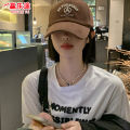 Spring and summer 2024 new duck tongue hat female face small letter embroidery versatile tide man autumn sports baseball cap shade. 