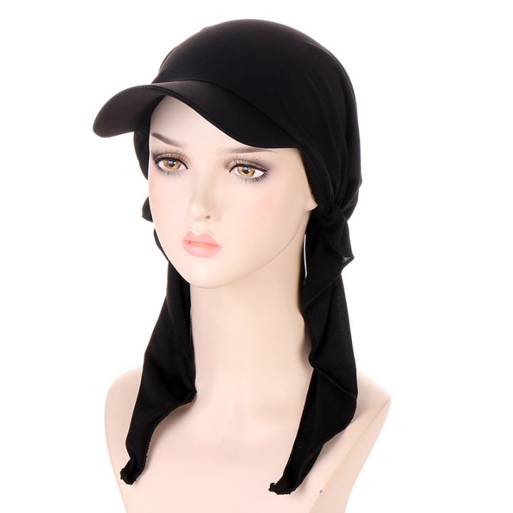 Muslim%20Hijab%20Turban%20Hat%20for%20Women%20Girls%20Baseball%20Cap%20Sun%20Hats%20Headscarf%20Scarf%20Cap%20Solid%20Color%20Fashion%20Women%20Soft%20Underscarves%20-%20Image%208