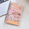 FMAAG Thickened Cute Journal Book Diary Notepad School Supplies Transparent Cover Binder Schedule Book Cartoon Spiral Notebook Agenda Planner Coil Notebook.