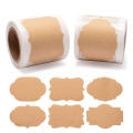 300Pcs/Roll Baking Packaging Sticker Label Blank Kraft Paper Stickers for Jar Glass Bottle Office Food Gifts Classification.