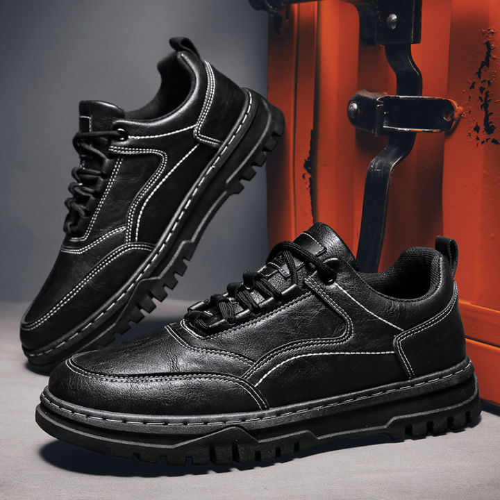 Autumn%20new%20men's%20shoes%20Korean%20version%20men's%20casual%20board%20black%20PU%20leather%20shoes%20shoes%20-%20Image%202