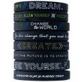 New Success Focus Believe Motivational Silicone Sports Bracelets Bangles Gift Fluorescent Rubber Fitness Wristband Bracelet.