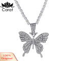 (New)tainle teel Women Rhinetone Butterfly One Layer Pendant Necklace Jewelry.