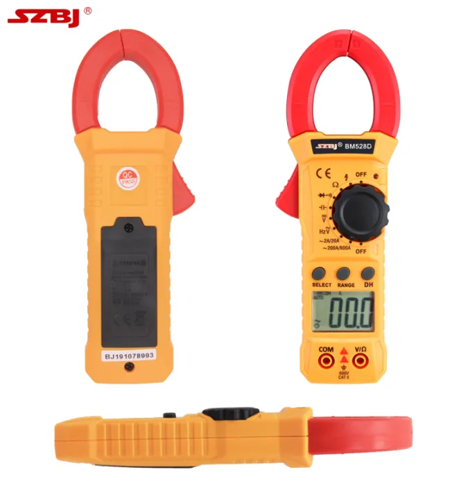 SZBJ%20BM528D%20Digital%20Clamp%20Meter%20Multimeter%20Handheld%20Non%20Contact%20Current%20meter%20Tester%20-%20Image%202