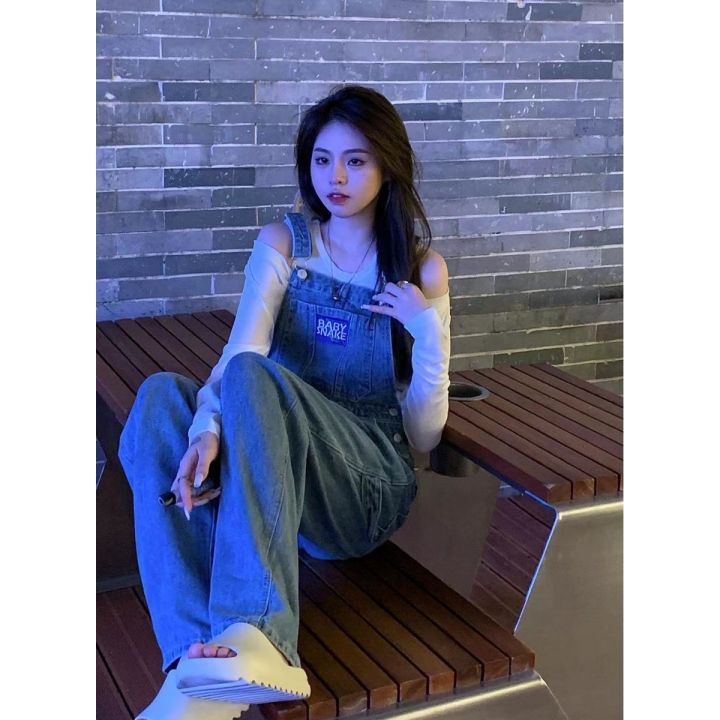 BAB%20YSNAKEOfficial%20Denim%20Suspender%20Pants%20Straight%20Loose%20Slimming%20Casual%20Women's%20Summer%20Mop%20New%20Age-Reducing%20-%20Image%206