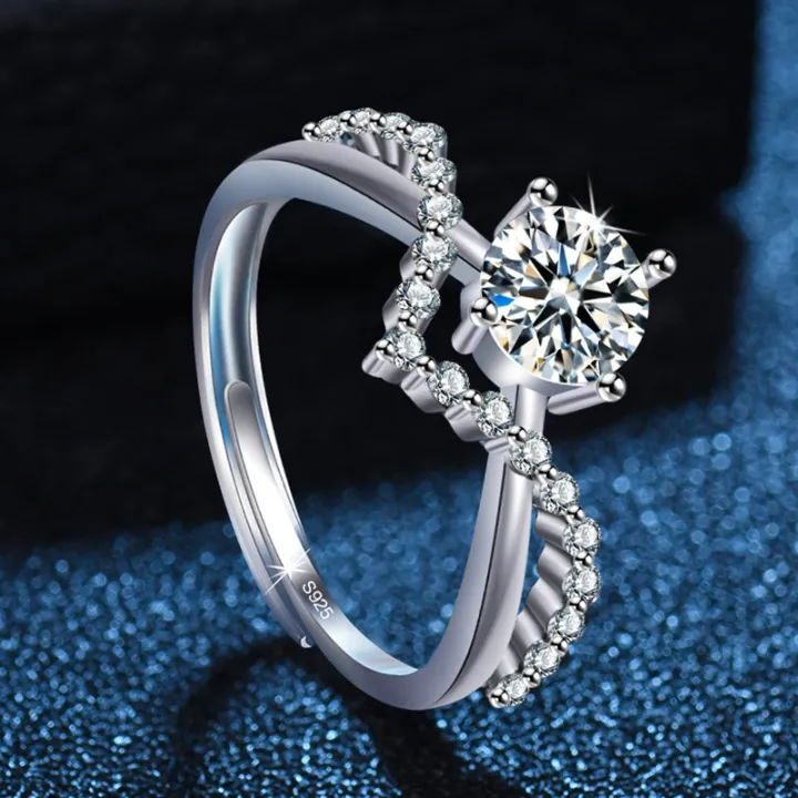 New%20Six%20Claw%20Diamond%20Forever%20Endless%20Love%20Heart%20Zircon%20Ring%20Wedding%20Rings%20Set%20Couple%20Engagement%20Silver%20Adjustable%20Ring%20-%20Image%206