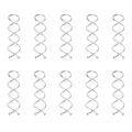 10pcs Metal Spiral Pin Hair Clip Twist Comb Hairpins Brooches Bobby Bun Stick Pick for Women Girl Wedding Accessories Ornaments.