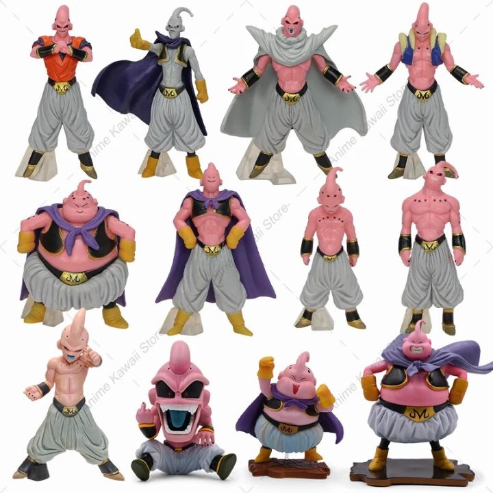 1Pcs/8Pcs Cartoon Majin Buu Action Figure Anime Dragon Ball Z Buu Boo PVC Figurine Collection Model Toy for Children Kids Gifts Moonlight Shines