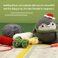DIY Penguin Crochet Kit with Knitting Yarn Needles Plush Doll Easy(Purple) Easy Install Easy to Use.