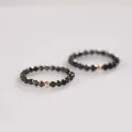 Fashionable fine obsidian rings, women's personality, simple men's rings, couple gifts, atmospheric high-end jewelry. 