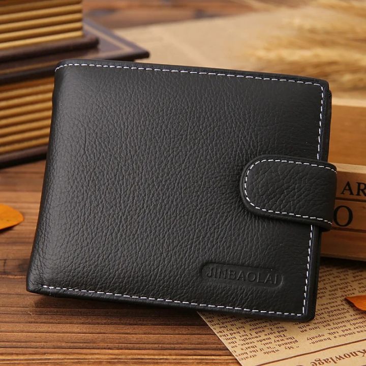 JINBAOLAI Leather Men Wallets Solid Sample Style Zipper Purse Man Card Horder Famous Brand Quality Male Wallet Wholesale