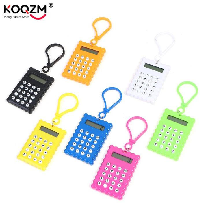 1pc Mini Calculator Pocket Student Mini Electronic Calculator Biscuit Shape School Office Supplies Mini Calculator