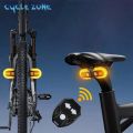 Bike Turn Signal Rear Light USB Rechargeable Wireless Back LED Scooter Tail Light Wireless Warning Taillight Cycling Accessories. 