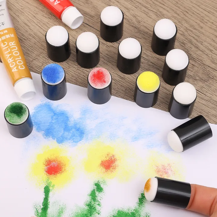 10pcs%20Sponge%20Finger%20Daubers%20Foam%20Painting%20Ink%20Pad%20Stamping%20Brush%20Scrapbooking%20Drawing%20Painting%20Art%20Crafts%20-%20Image%205