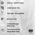 2 Pack 2 Colour Loxicave Indian Print Bra Women's Lingeries stretch fabrics. 