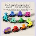 Wooden Digital Colourful Number Train - Educational Toys, 12 PCS Wooden Train Set Magnetic Wooden Number Train Set Includes 1 Engine Car Montessori Toys. 