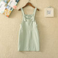 Junior High School Students13Summer14-16Young Girl12Big Boy15Suit Cute Jumpsuit Denim Brace Short Skirt.