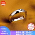 Never Fade Simple 4mm Glossy Stainless Steel Ring Couple's Silver Color Wedding Bands for Women Men Gift Engaged Jewelry. 