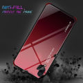 For Samsung A55 case Gradient Mirror Tempered Glass Protector Hard Cover For Samsung Galaxy A55 Back Cover Phone cases. 
