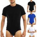 Bodysuit Pajamas Bodybuilding Short Sleeve Men Nighty Romper Men One Piece Underwear Romper.