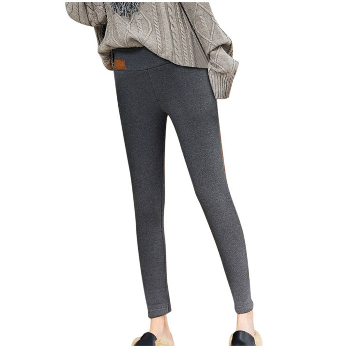 Solid%20Warm%20Winter%20Tight%20Thick%20Velvet%20Wool%20Women%20Cashmere%20Pants%20Trousers%20Leggings%20-%20Image%203