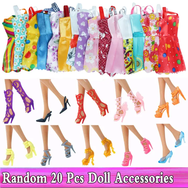 Random%201%20Set%20Doll%20Accessories%20for%20Barbie%20Doll%20Shoes%20Boots%20Mini%20Dress%20Handbags%20Crown%20Hangers%20Glasses%20Doll%20Clothes%20Kids%20Toys%2012''%20-%20Image%207