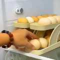 Double-Layer Egg Dispenser Automatic Roll-Down Egg Storage Rack Slide Egg Carton Refrigerator Egg Basket Kitchen Countertop Egg Holder Dshop. 
