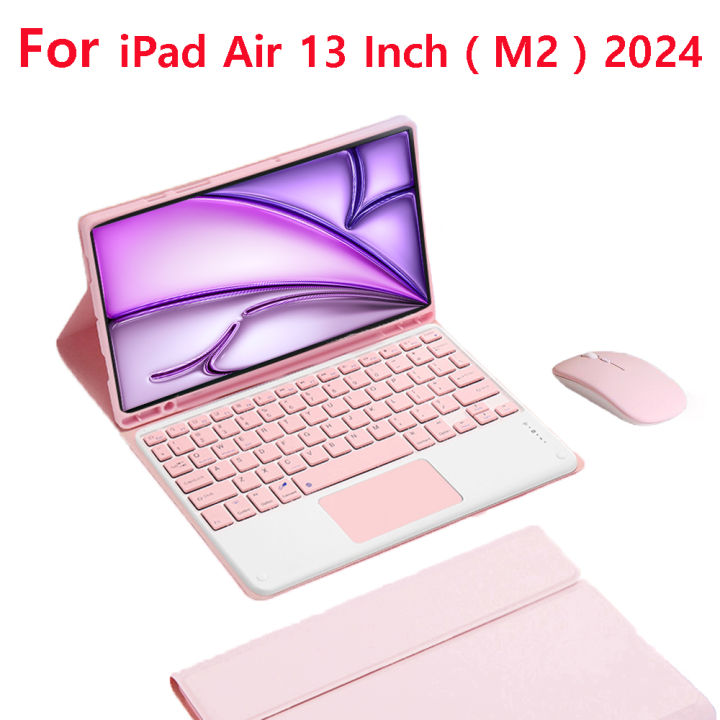 For iPad Air 13 Inch Case, Keyboard Cover for iPad Air 13 Inch M2 2024