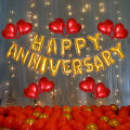 Happy Anniversary Foil Balloons - ( Golden Color ) For Anniversary Party Decoration. 