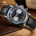 ADDIESDIVE New Men's Watches 38MM Luxury Quartz Wristwatch For Men Retro Chronograph 100M Waterproof Clock Leather Diving Watch. 
