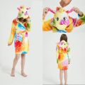 Kigurumi Husky Children Bathrobe Bath Robe Autumn Winter Animal Unicorn Hooded Pajamas For Boys Girls Towel Robes Kids Nightgown.