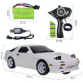 GC LDRC LD1802 RX7 1/18 RC Drift Car 2.4G 2WD RC Car With LED Lights 10km/h Rechargeable Drift Racing Car For Boys Girls Gifts. 