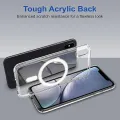 For Apple iPhone XS Max MagSafe Compatible Shockproof Transparent Slim Fit Wireless Charging supported Frosted Border Phone Back Case Mobile Cover. 