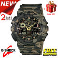 (Ready Stock) G .Shock GA110 Men Watch Sport Watch Dual Time Display Water Resistant Shockproof and Waterproof World Time LED Auto Light Sports Wrist Watches with 2 Year Warranty GA-100CM-5A.