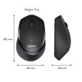 Logitech M330 Silent Plus Wireless Mouse, 2.4 GHz with USB Nano Receiver, 1000 DPI Optical Tracking, 3 Buttons, 24 Month Life Battery, PC / Mac / Laptop / Chromebook - Black. 