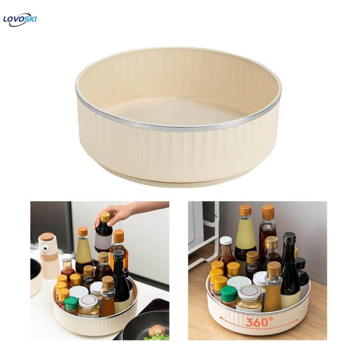 Turntable Organizer Rotating Spice Rack for Pantry Office Cabinet