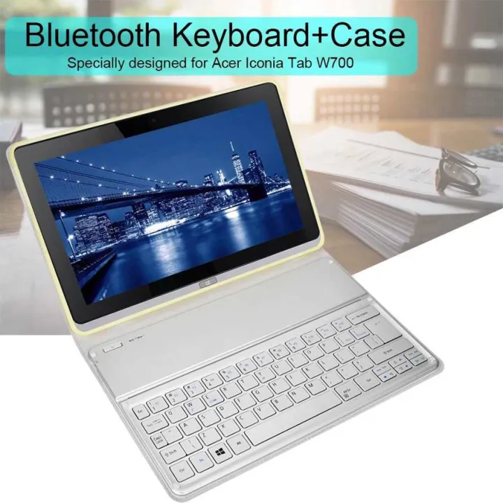 USB%20Bluetooth%20Silver%20Keyboard%20Dock%20And%20Beige%20Case%20KT-1252%20For%20Acer%20BE%20-%20Image%202