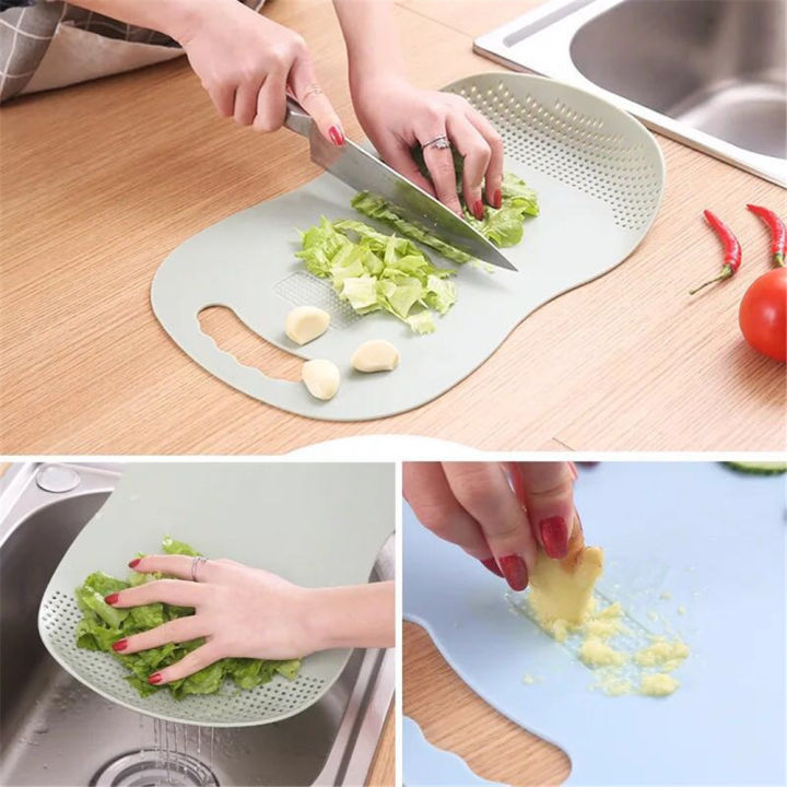 Kitchen plastic cutting board multifunctional cutting board draining chopping board
